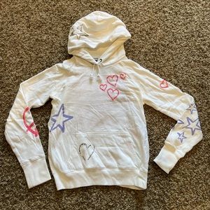 PINK Victoria secret white hoodie